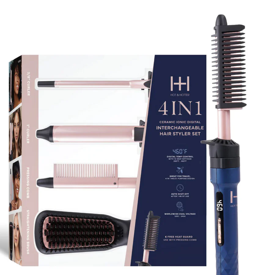 H&H Ceramic Digital Interchangeable Hair Styler Set Blue(05999) - Image 4