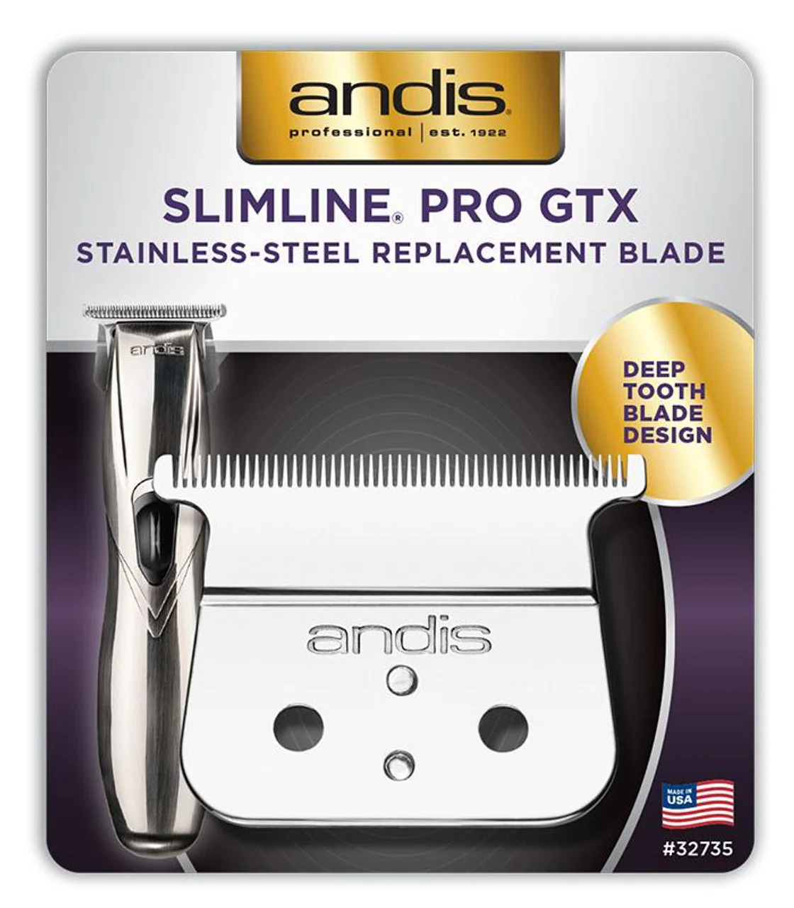 32735  ANDIS BLADE-FOR SLIMLINE PRO WIDE BLADE  blade - Image 2