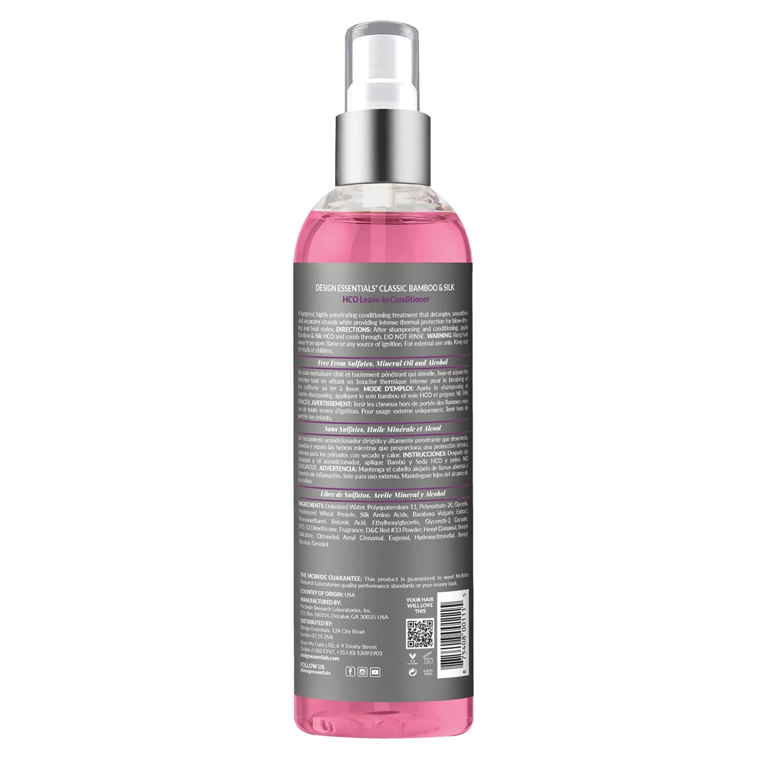 Design Essentials Bamboo &amp; Silk HCO HCO LEAVE-IN CONDITIONER 8OZ(40161) - Image 3