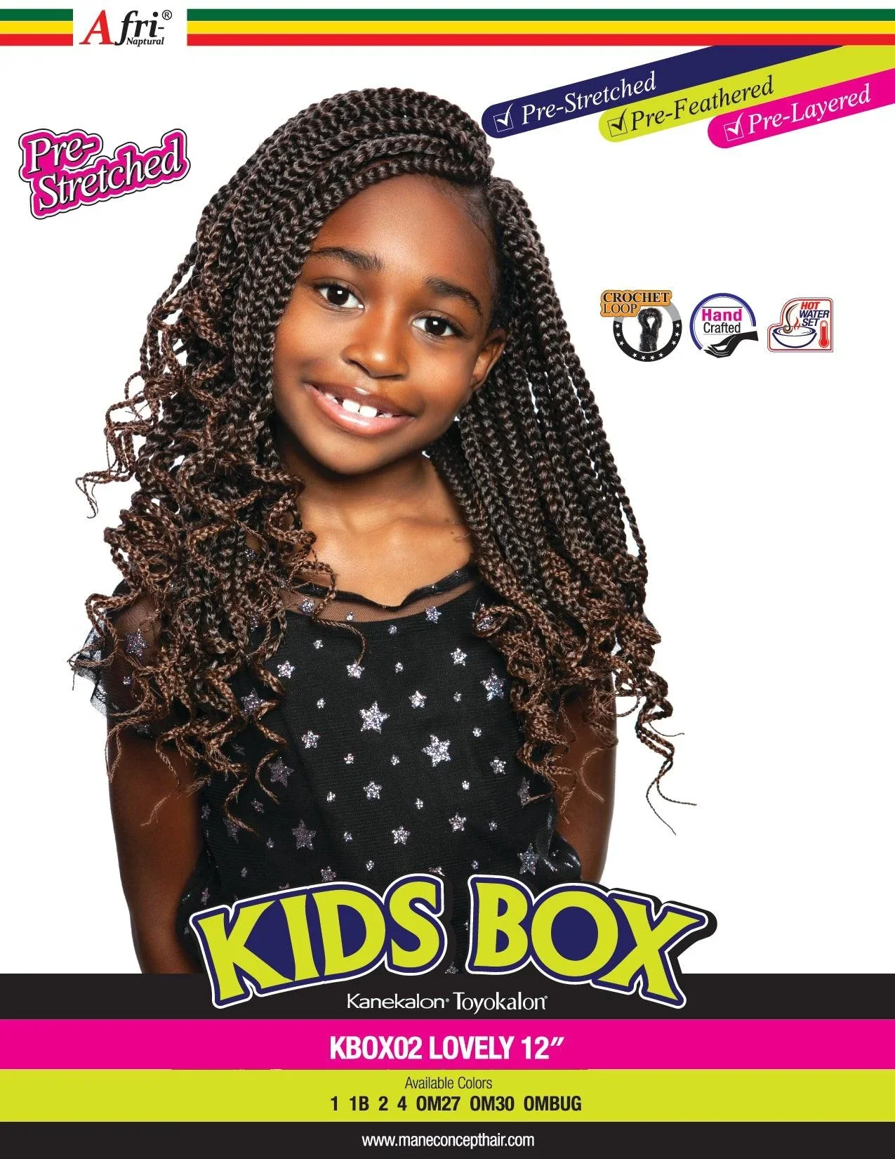 Mane Concept KBOX02 Lovely 12" Afri-Naptural Crochet Braid