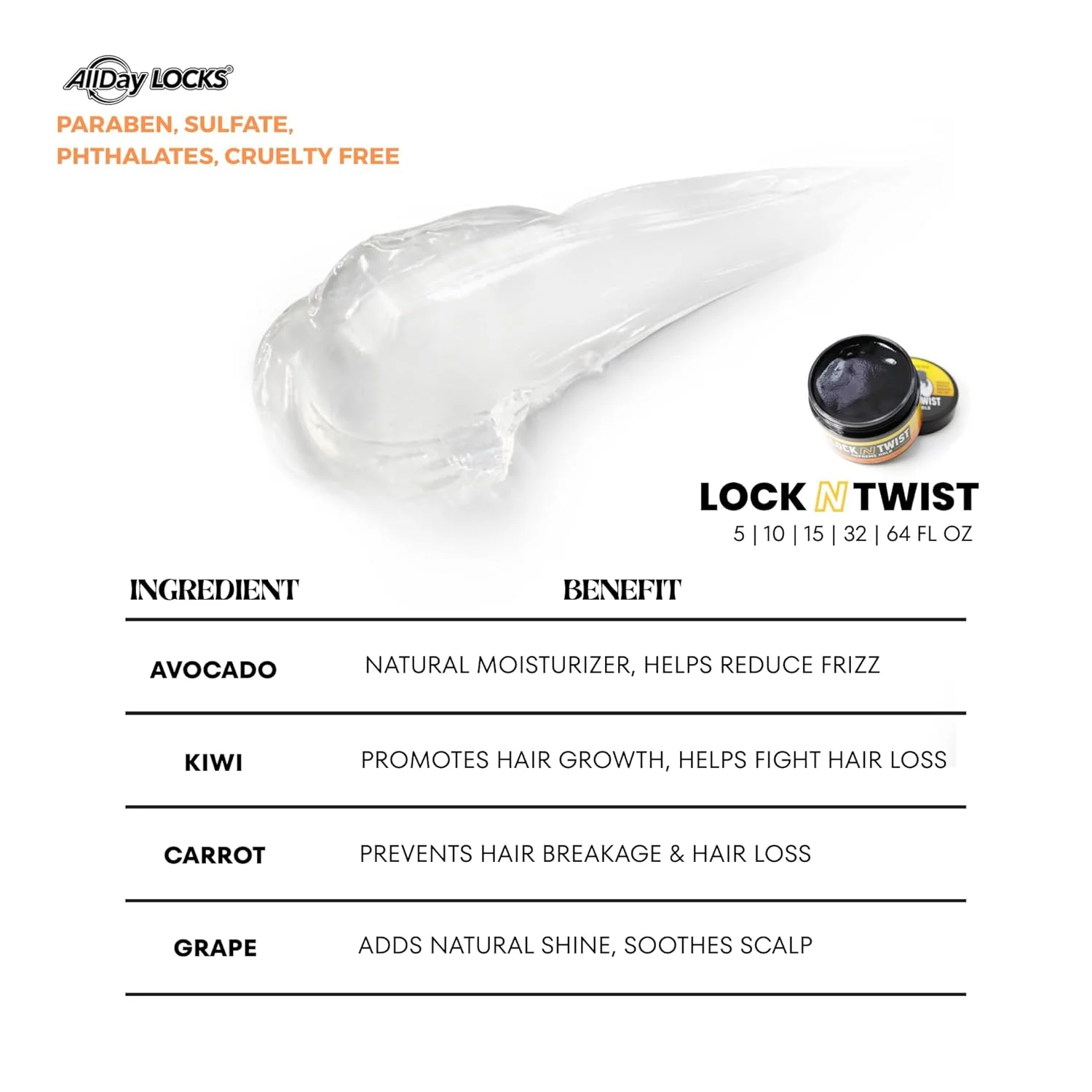 AllDay Locks Lock N Twist Gel – 32 oz - Image 6