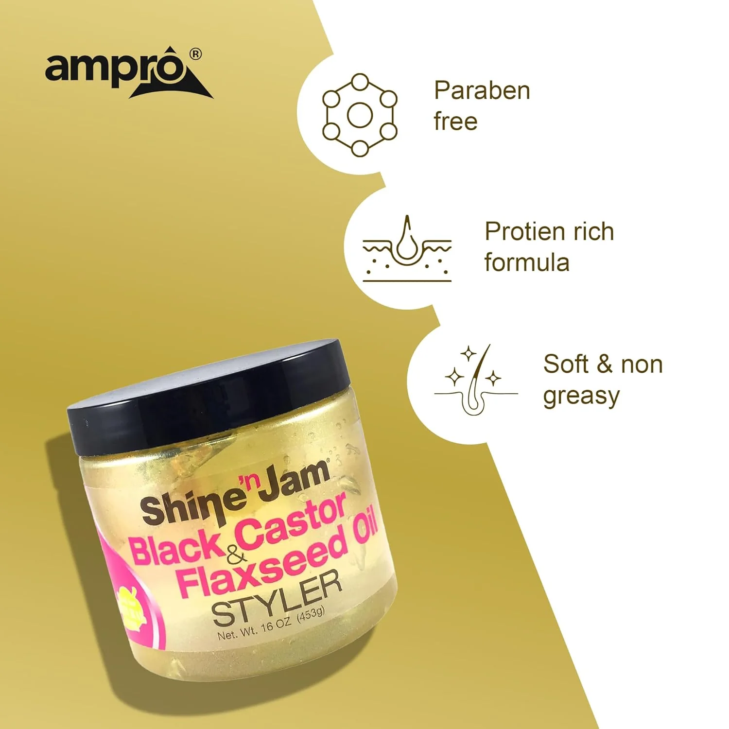 AMPRO SHINE N JAM CASTOR/FLEX 16OZ(AM41201) - Image 3