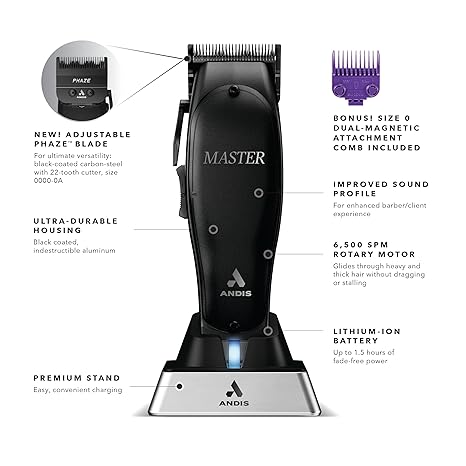 AN561895 ANDIS CLIPPER MASTER LI [CORDLESS] BLACK LABEL - Image 3