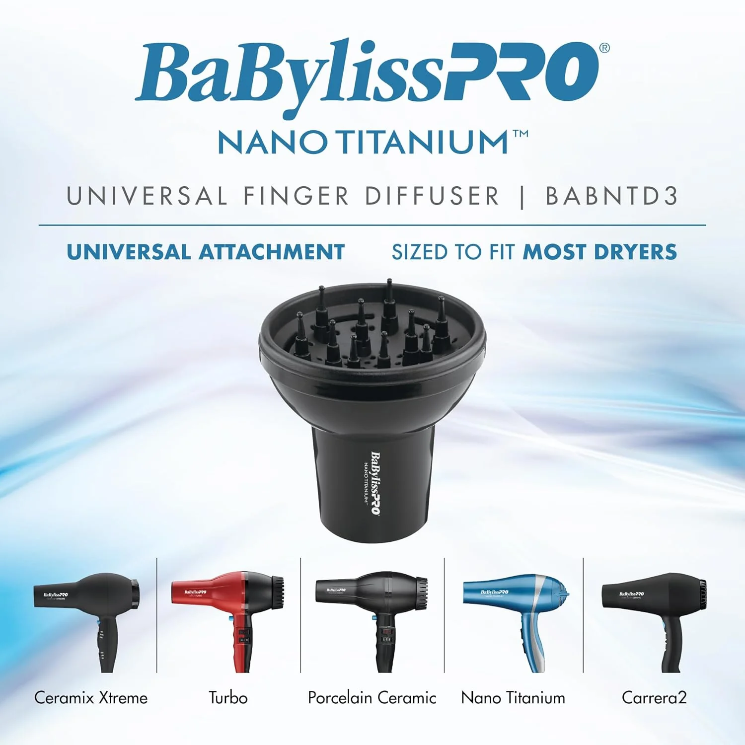 BAB27044 BABYLISS UNIVERSAL DIFFUSER NANO TITANIUM - Image 4