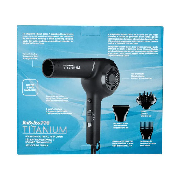 BAB41000  CONAIR BABYLISSPRO DRYER-CLASSIC BLACK  dryer1875w - Image 2