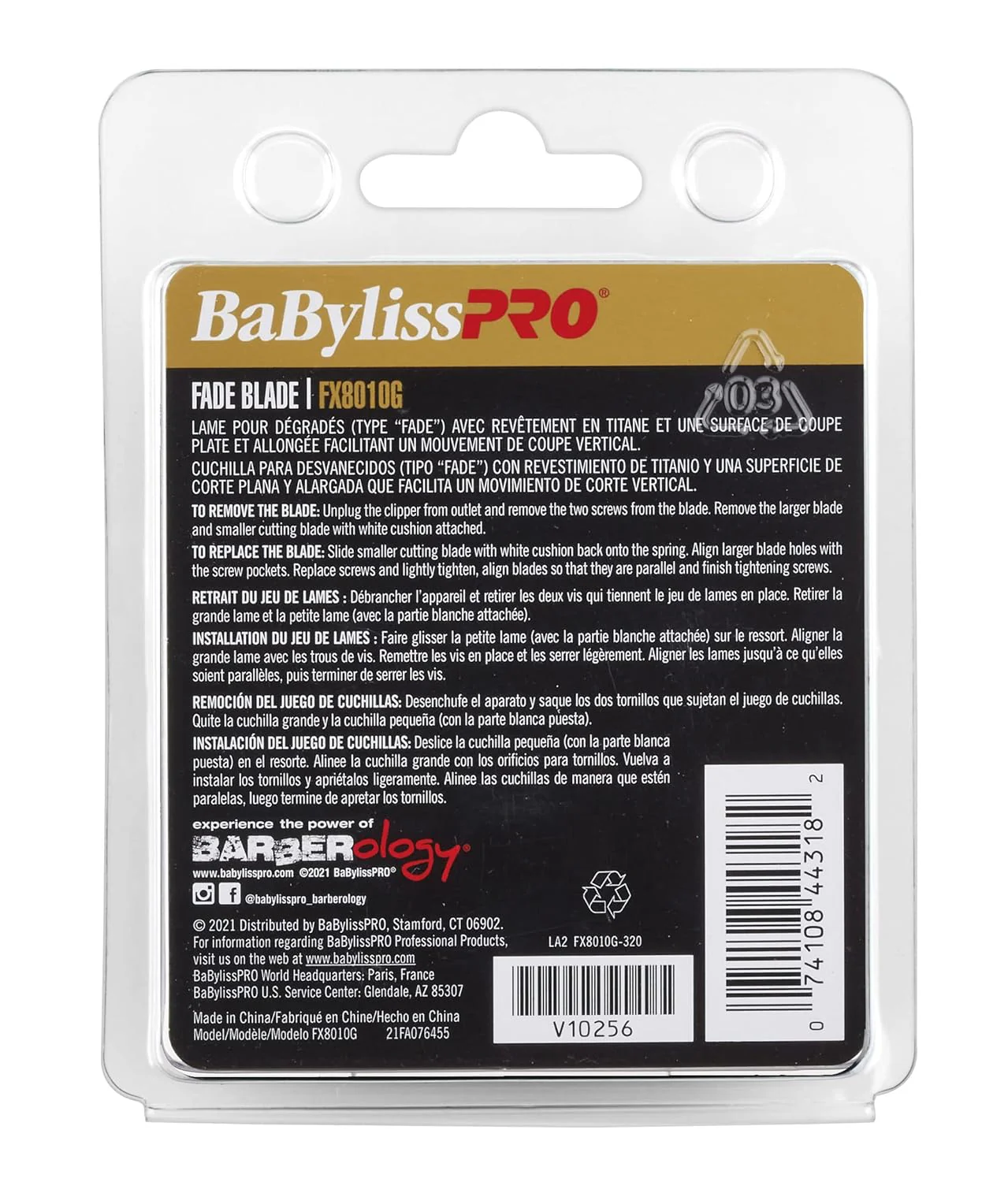 BAB44318 CONAIR BABYLISSPRO BLADE FX8010G GOLD - Image 3
