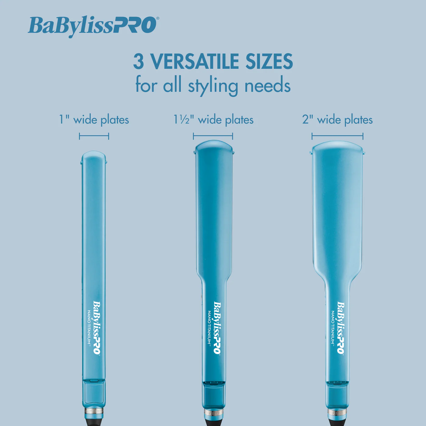 BAB44677  CONAIR BABYLISSPRO NANO TITANIUM FLAT IRON-ULTRA THIN(44677)  1"  450f - Image 6