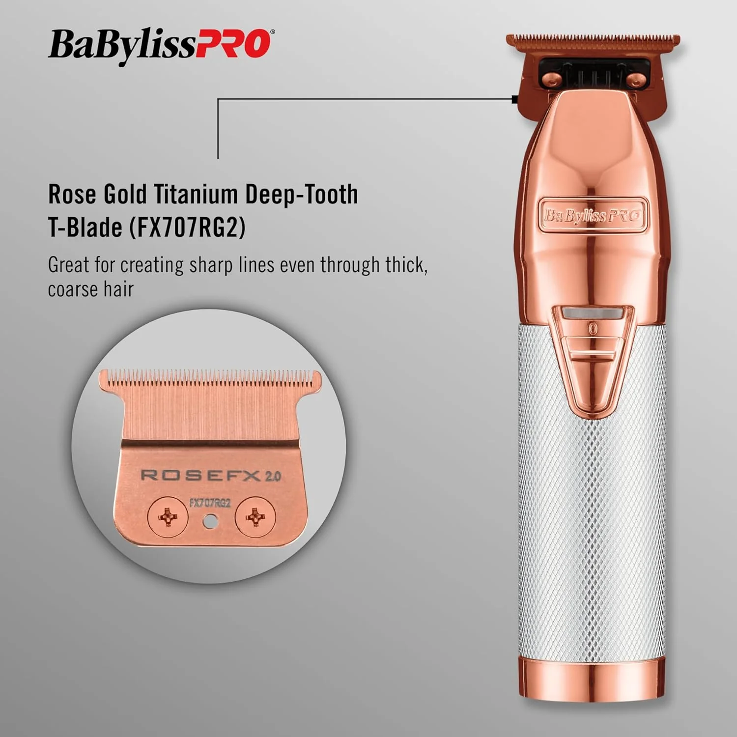 CONAIR BABYLISSPRO TRIMMER-OUTLINER FX787NRG ROSE GOLD(BAB47495) - Image 4