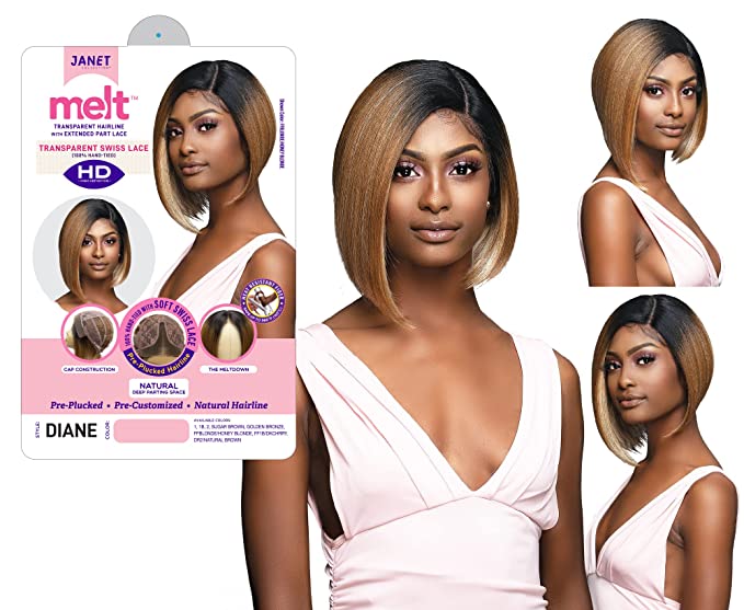 Janet Collection Melt Extended HD Swiss Lace Front Wig Diane