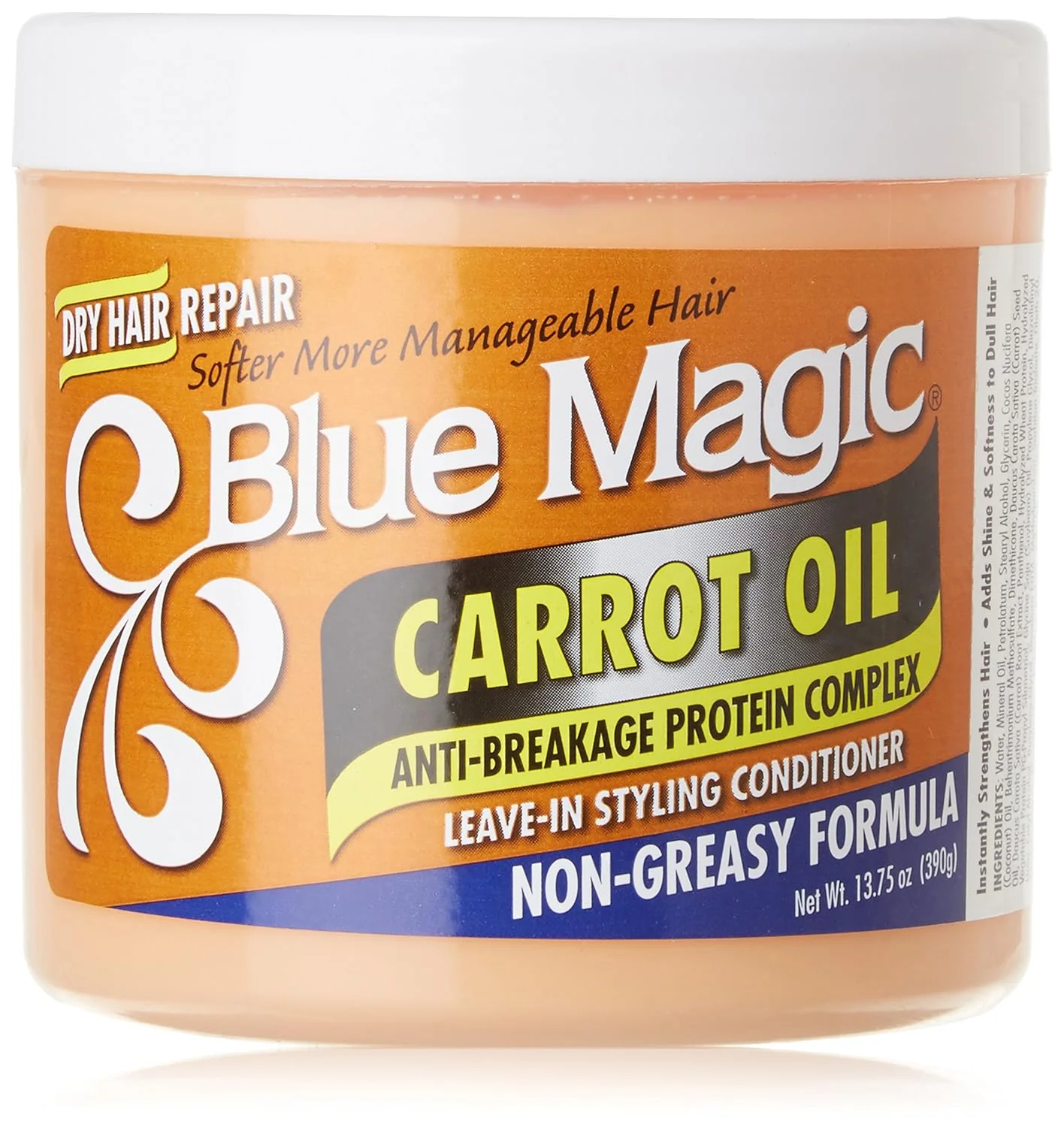 BLUE MAGIC ANTI-BREAKAGE CARROT OIL CONDITIONER (17410)  13.75oz (BM174)