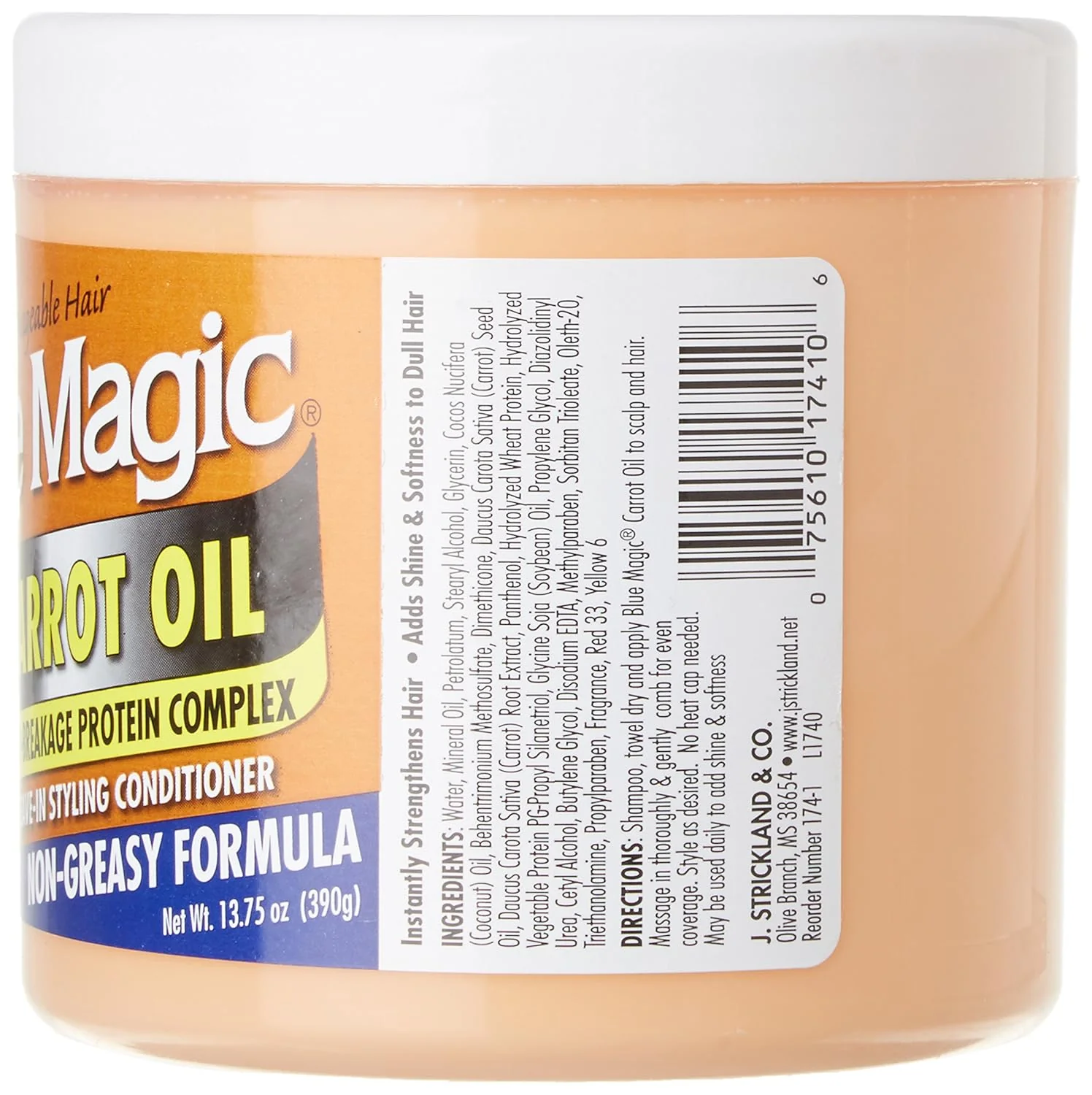 BLUE MAGIC ANTI-BREAKAGE CARROT OIL CONDITIONER (17410)  13.75oz (BM174) - Image 2