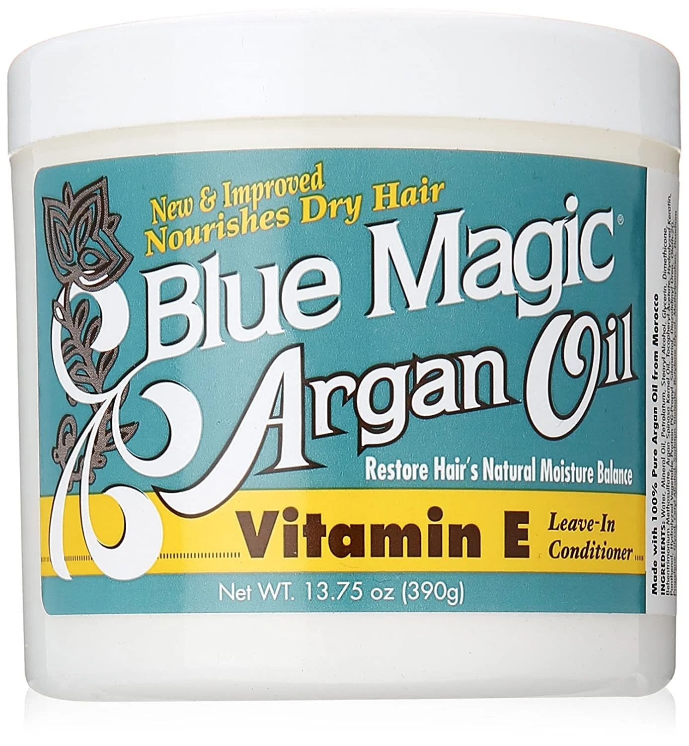 BLUE MAGIC ARGAN OIL VITAMIN E (18310)  13.75oz (BM183)