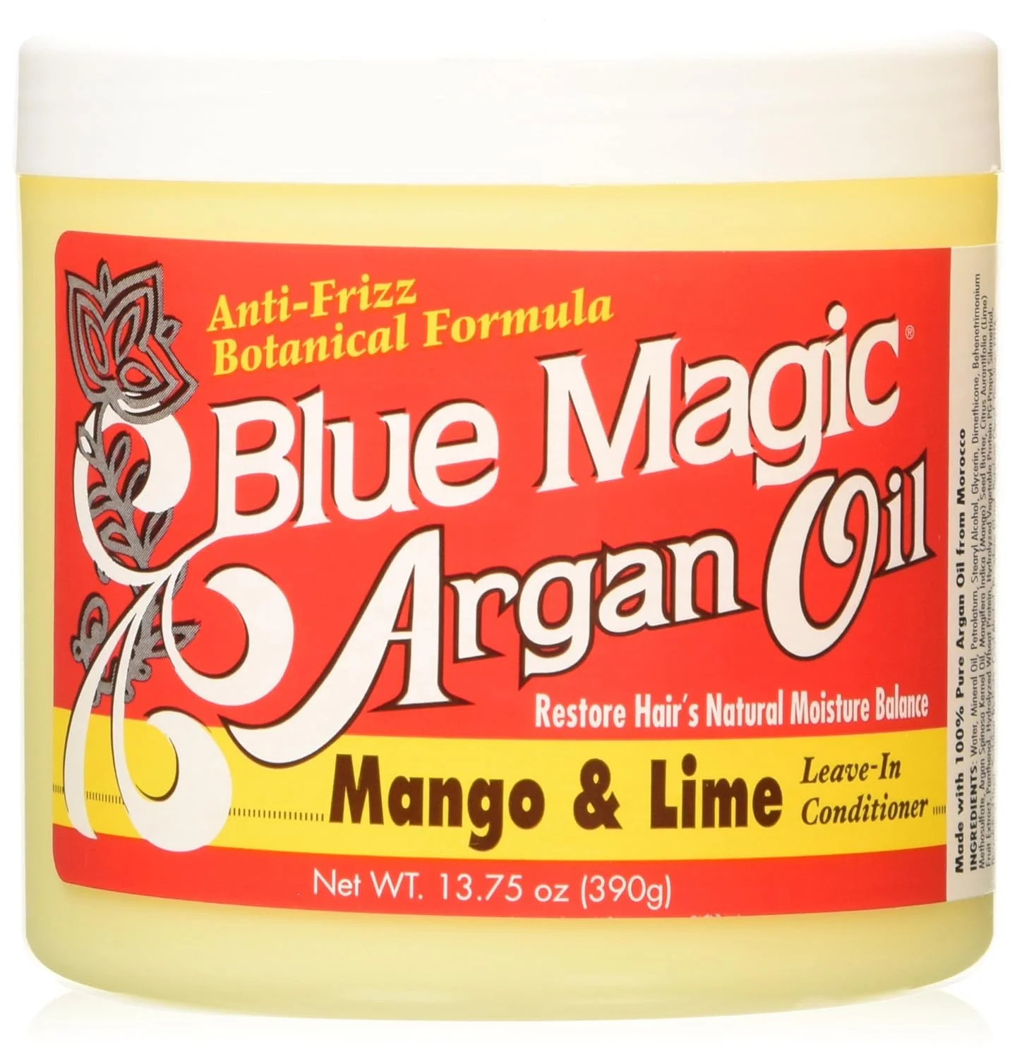 BLUE MAGIC ARGAN OIL MANGO & LIME (18710)  13.75oz (BM187)