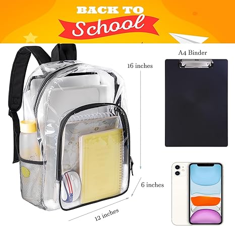 BR1001M BR1001M CLEAR BAG PACK MED - Image 3