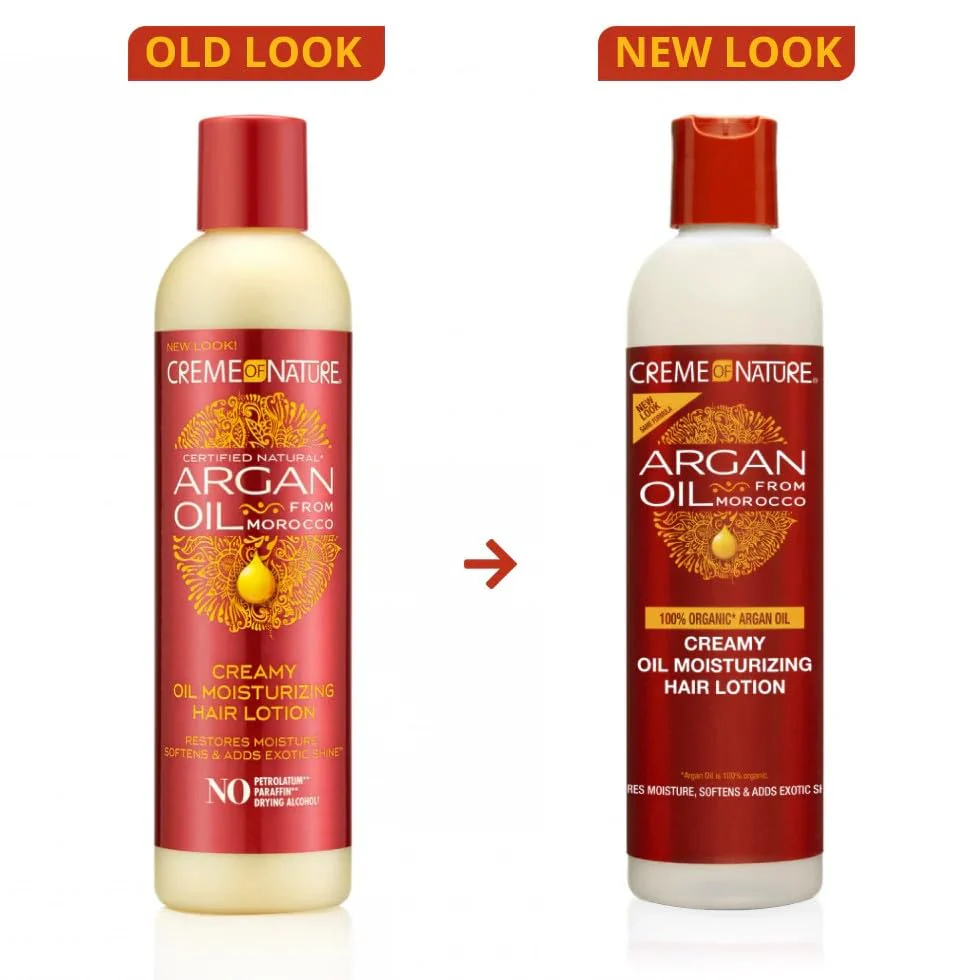 Creme of Nature ARGAN OIL CREAMY OIL MOISTURIZING HAIR LOTION 8.45oz-(C25201)