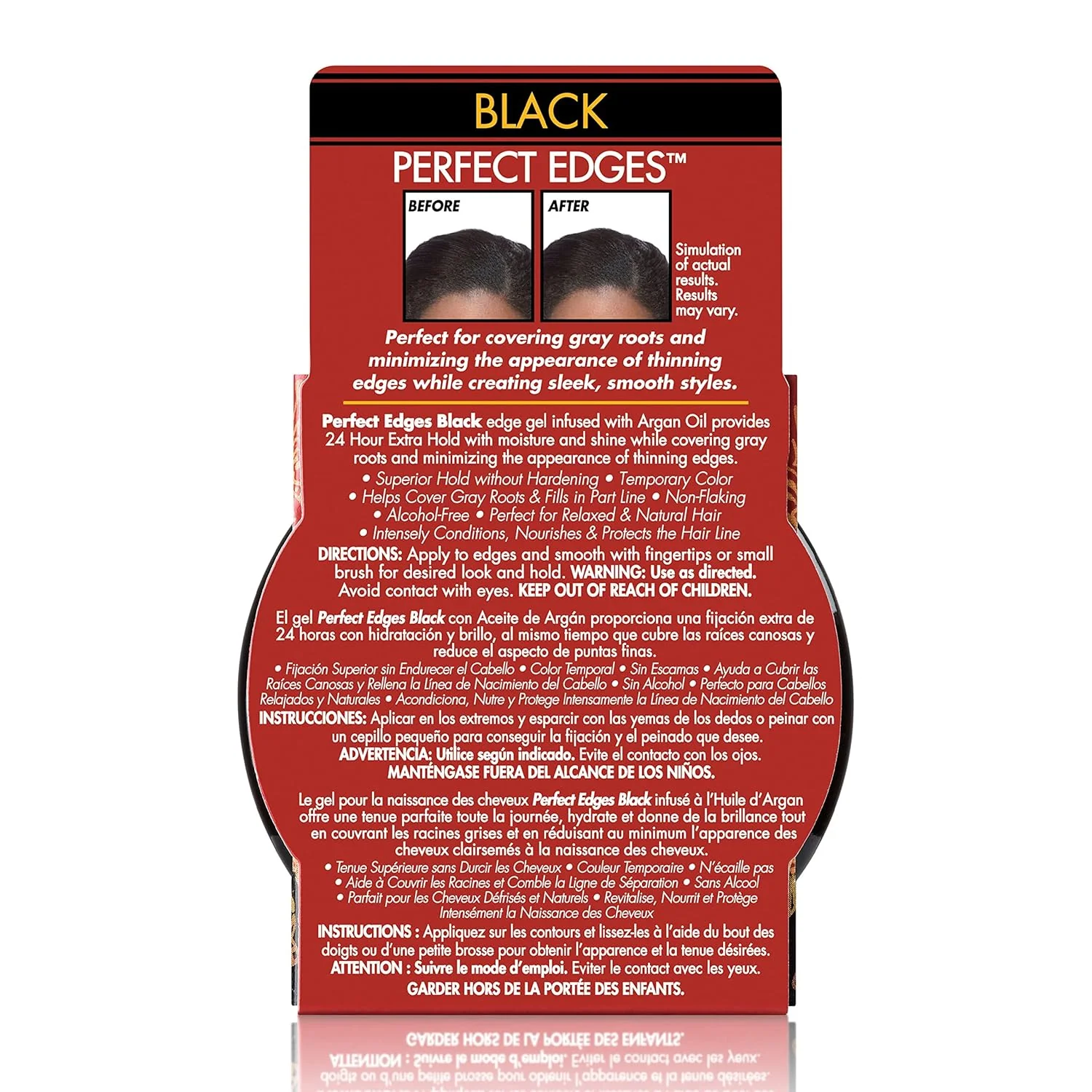 Creme of Nature with Argan Oil from Morocco Perfect Edges Hair Gel – Black, 2.25 oz(C39765) - Image 4