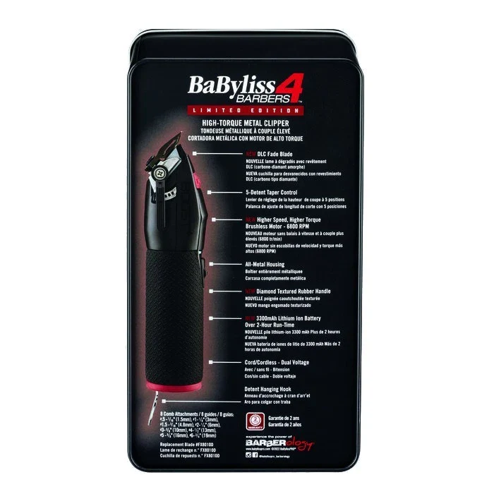 CONAIR BABYLISSPRO CLIPPER-FX870RI REDFX (LIMITED)* clipper - Image 5