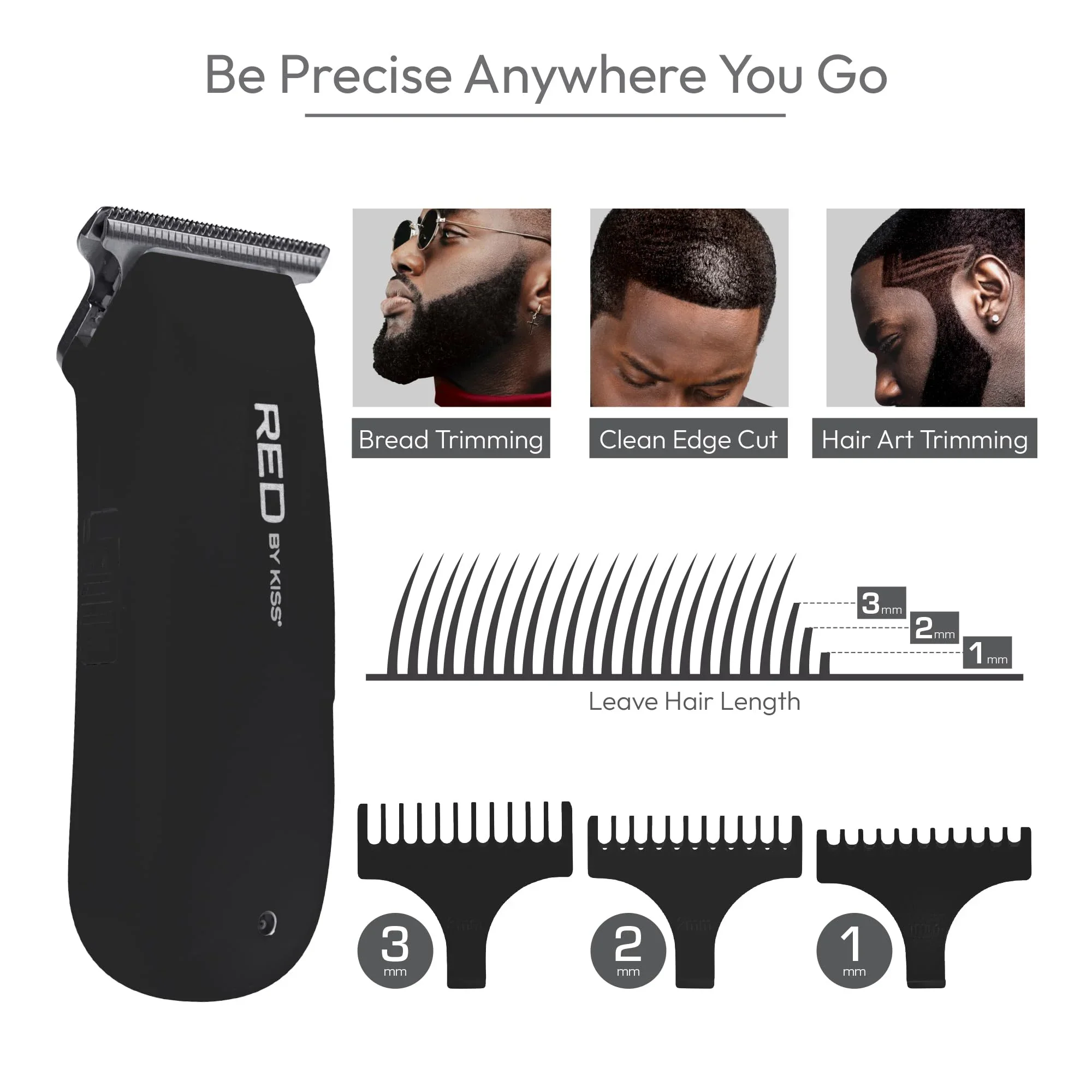 CT08 Red Mini cordless Trimmer BLACK - Image 5