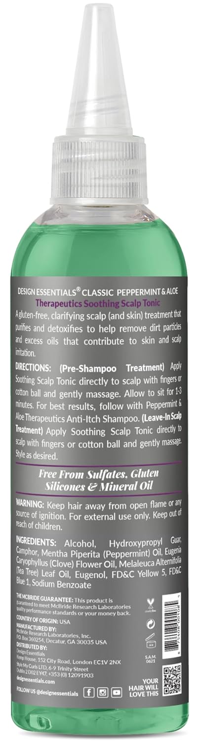 DESIGN PEPPERMINT & ALOE SOOTHING SCALP TONIC  4 OZ(DES00108) - Image 2