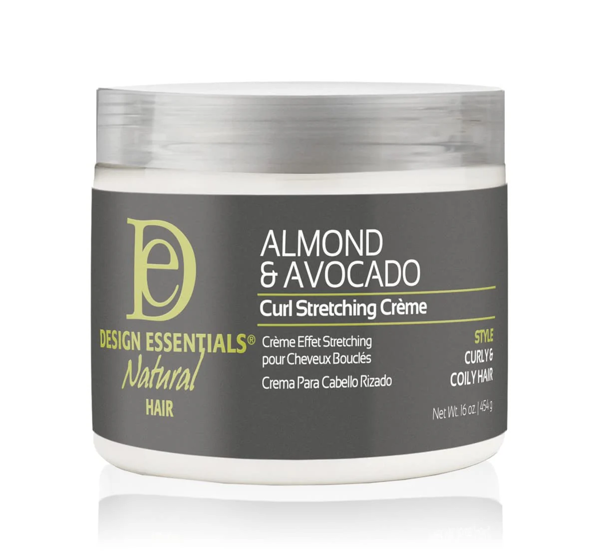 Design Essentials Natural Almond &amp; Avocado Curl Stretching Cream (JAR) 16 OZ(DES00435)
