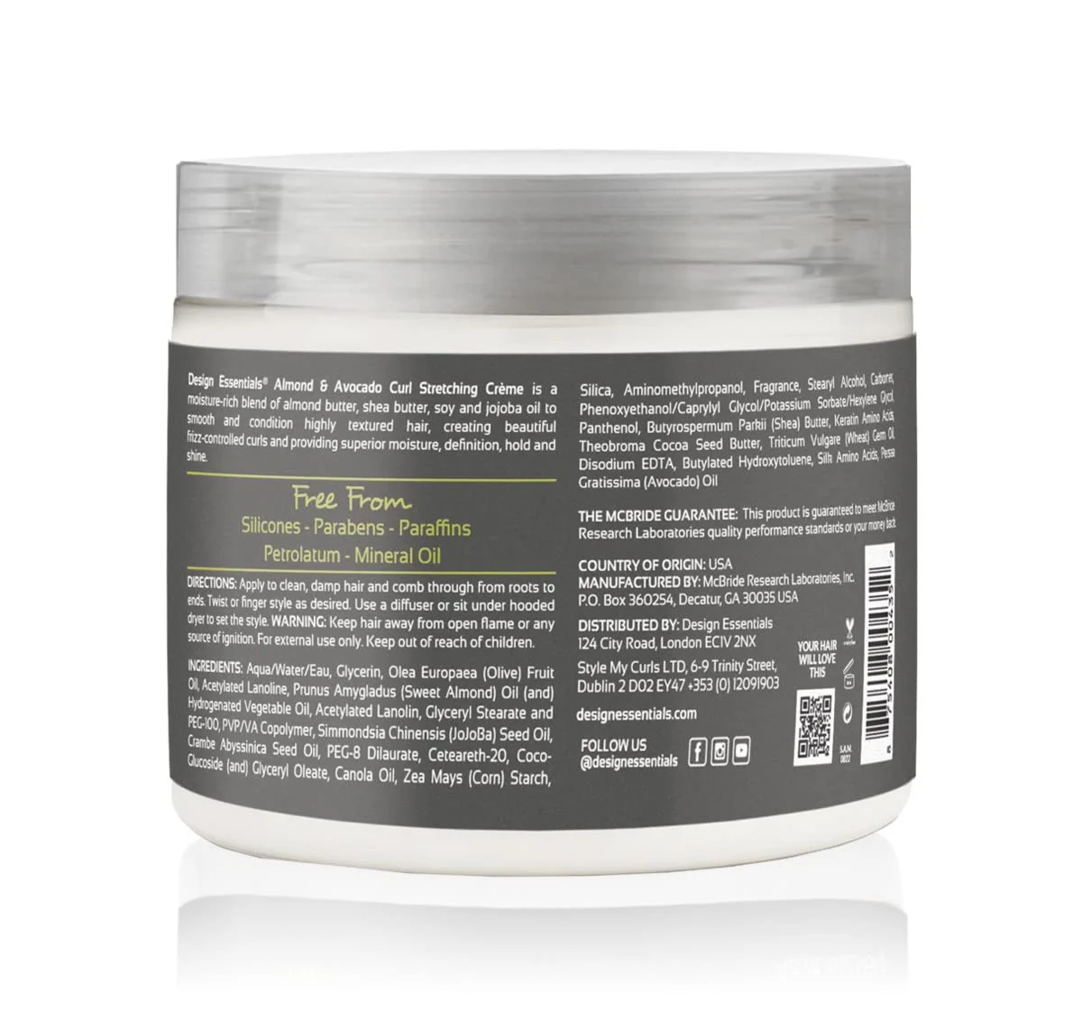 Design Essentials Natural Almond &amp; Avocado Curl Stretching Cream (JAR) 16 OZ(DES00435) - Image 3