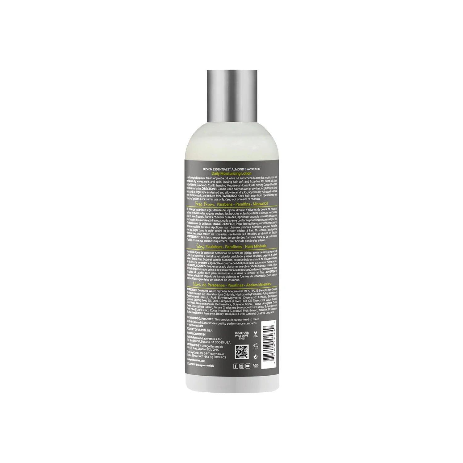 Design Essentials Almond & Avocado Daily Hair Moisturizing Lotion 12 OZ(DES00564) - Image 2