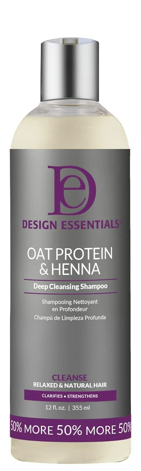 Design Essentials Oat Protein &amp; Henna Deep Cleansing Shampoo 12 OZ(DES00569)