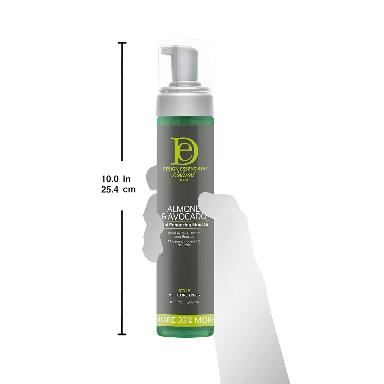 DESIGN NATURAL ALM & AVOC CURL ENHANCING MOUSSE 10 OZ(DES00947) - Image 5