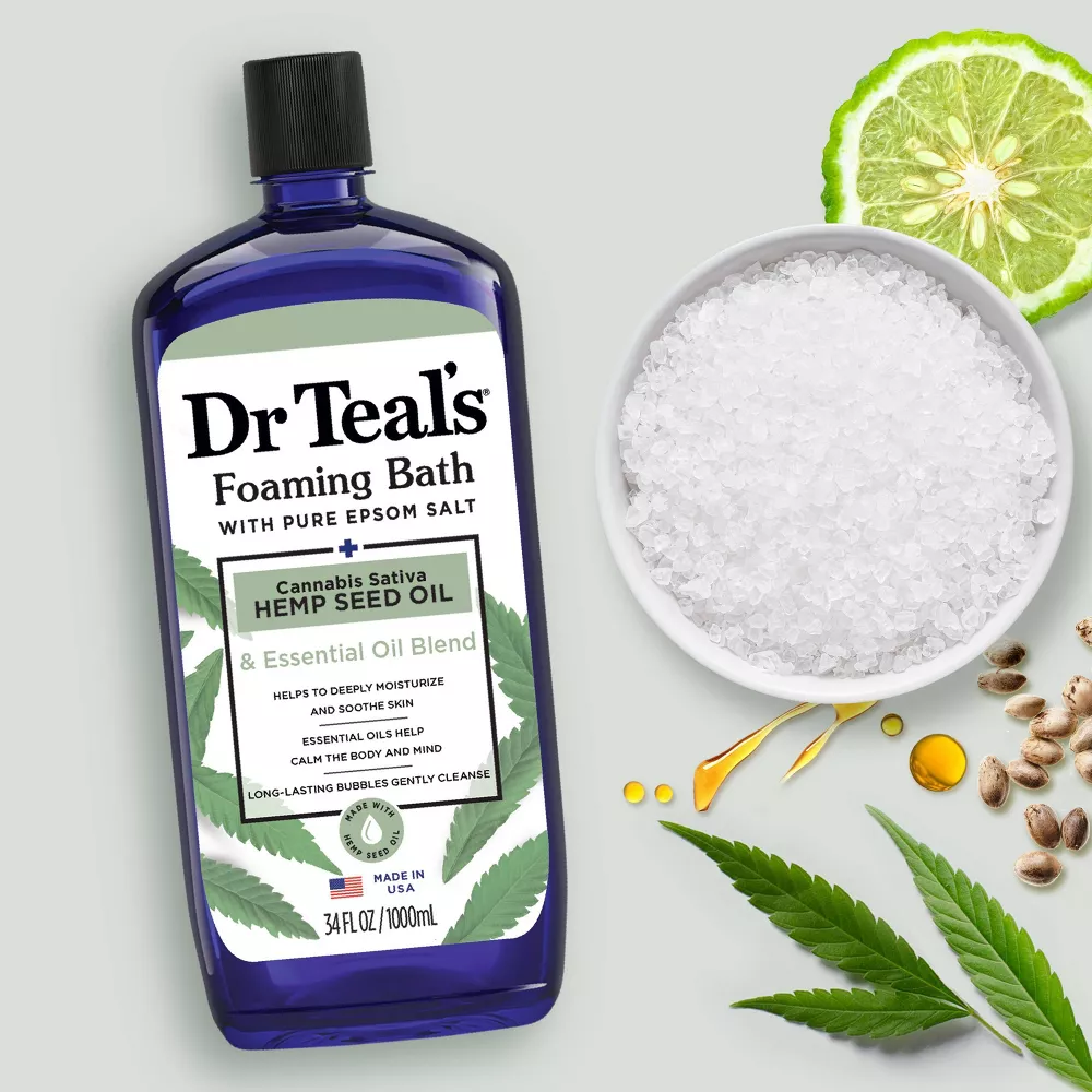 DR TEALS FOAMING BATH [HEMP SEED] 34oz - Image 2