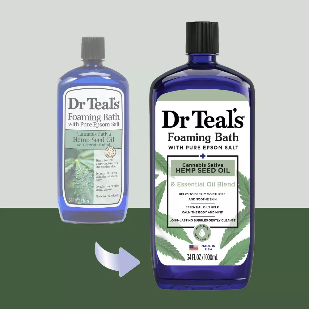 DR TEALS FOAMING BATH [HEMP SEED] 34oz - Image 4