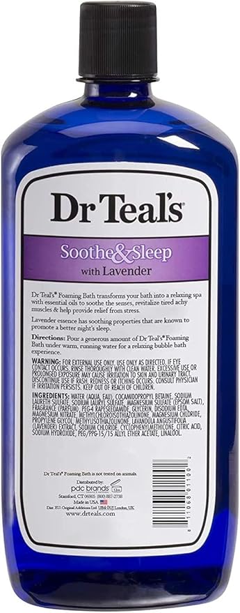 DR TEALS FOAMING BATH [SOOTHE&SLEEP] LAVENDER 34oz - Image 3