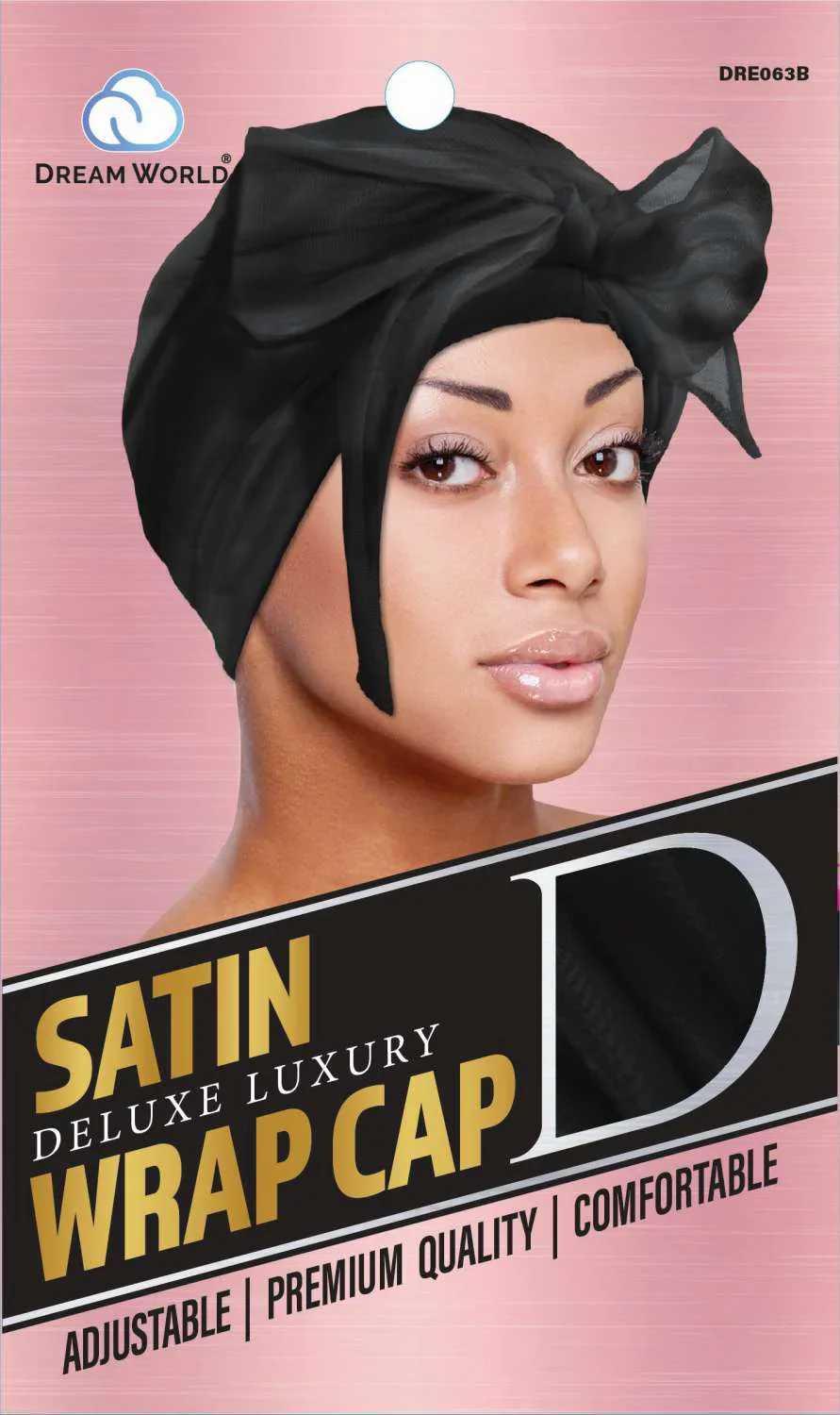 DREAM W-WRAP CAP SATIN BLACK (DRE063B)