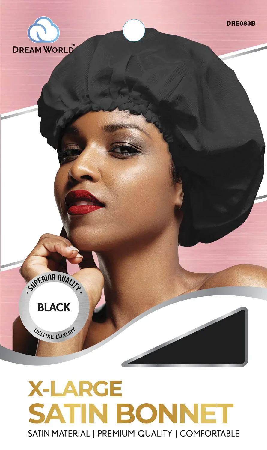 DREAM W-BONNET CAP [XL] SATIN BLACK (DRE083B)