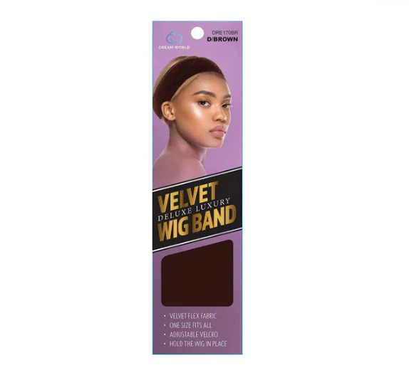 Velvet Wig Band Brown (DRE170BR)