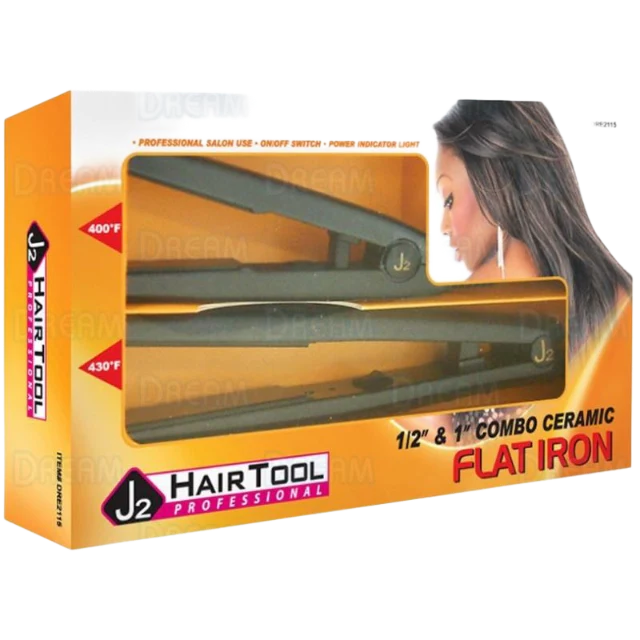 J2 HAIR TOOLS FLAT IRON COMBO with MINI 1″ &amp; 0.5″(DRE2115)