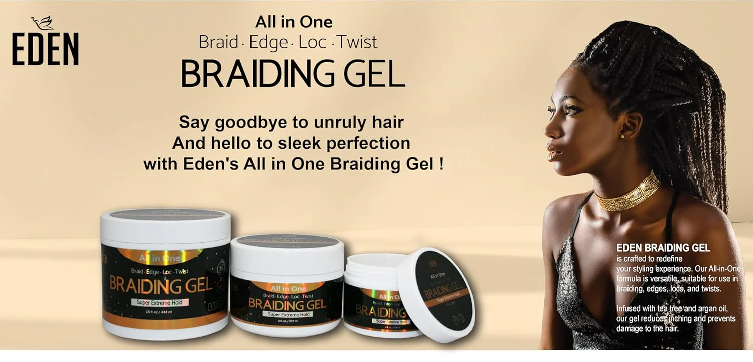 EDEN Braiding Gel – 15 Fl Oz - Image 4