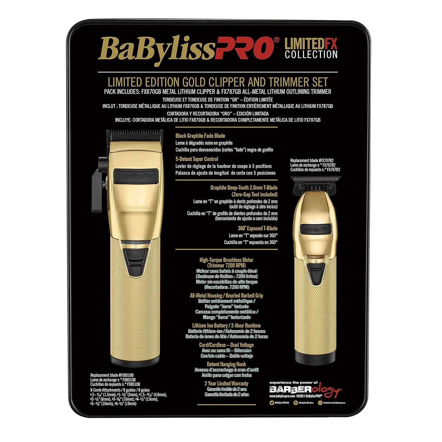 FXFSHOLPKGI BABYLISS FX COLL CLIPPER TRIMMER GOLD - Image 3