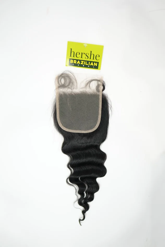 Hershe Brazilian 4x4 Loose Wave Closure - Image 3