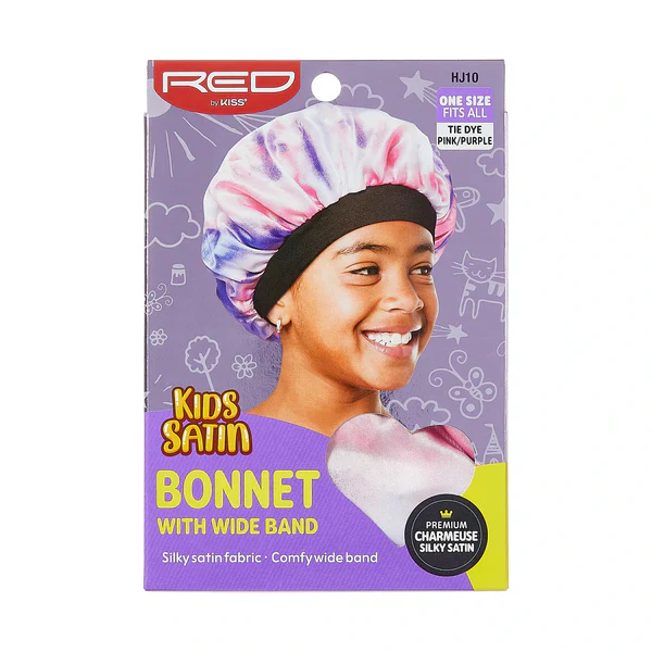 RED Kids Satin Bonnet - Tie Dye2 (HJ10)