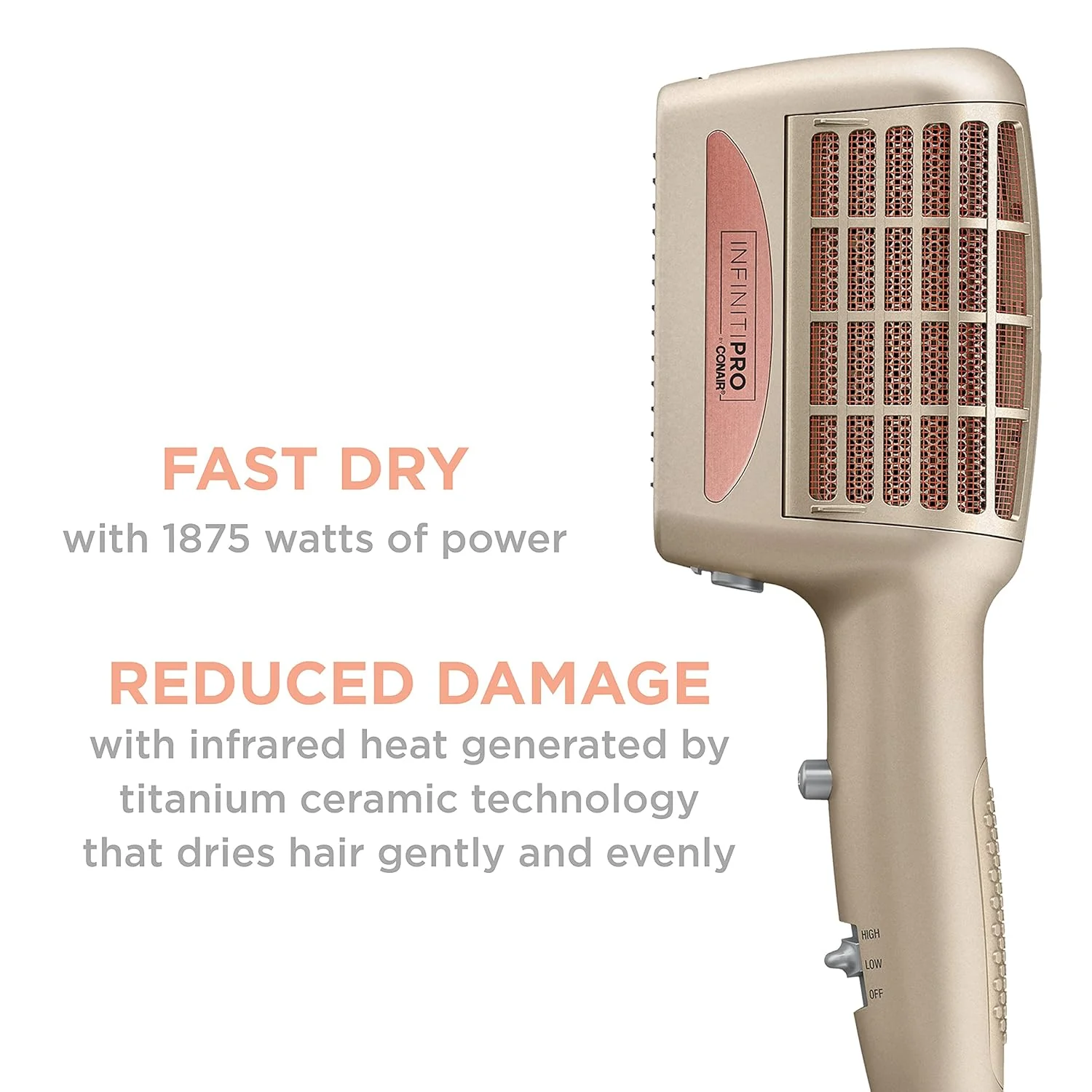 INFINITIPRO BY CONAIR 4-in-1 Frizz Free Styling Hair Dryer – 1875W - Image 6