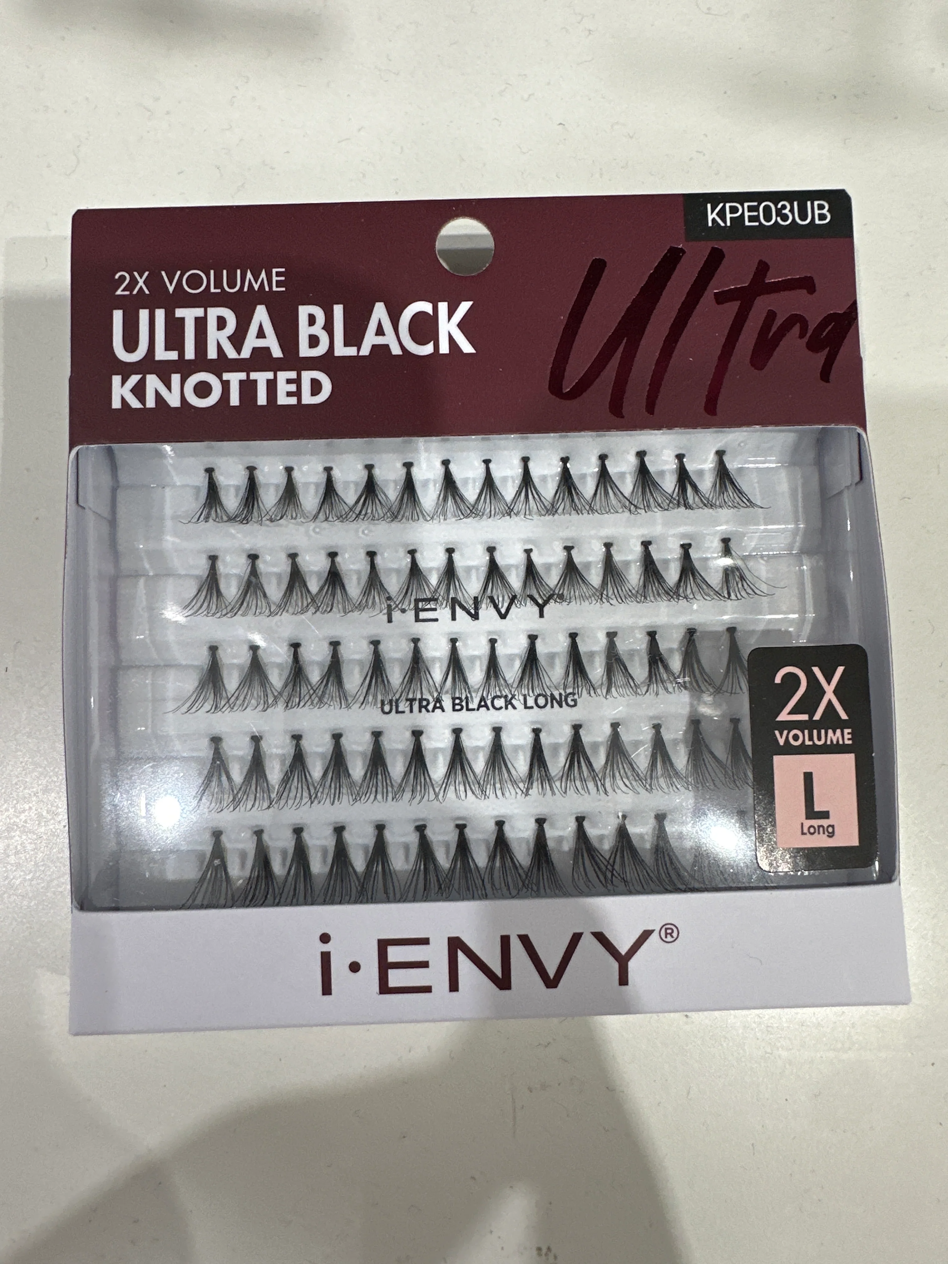 Kiss I Envy Individual Ultra Black Flare Long Eyelashes - KPE03UB - Image 2