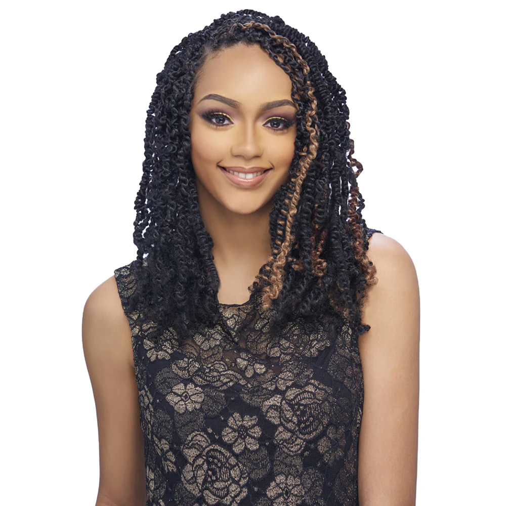 Harlem 125 Kima Spring Twist 12" Synthetic Hair Crochet Braid - Image 2