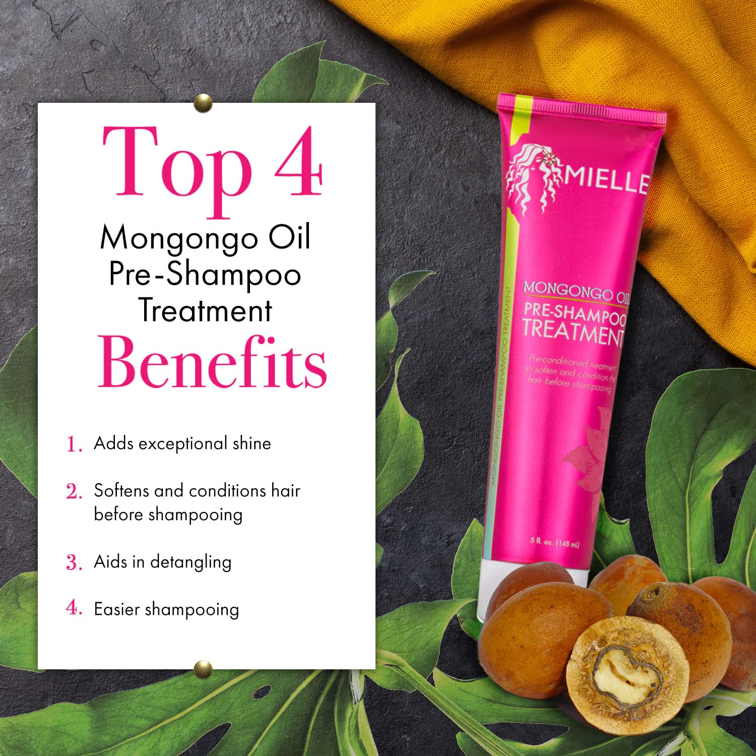 MIELLE MONGO OIL PRE SHAMPOO TRTMNT 5OZ(MIE00631) - Image 3