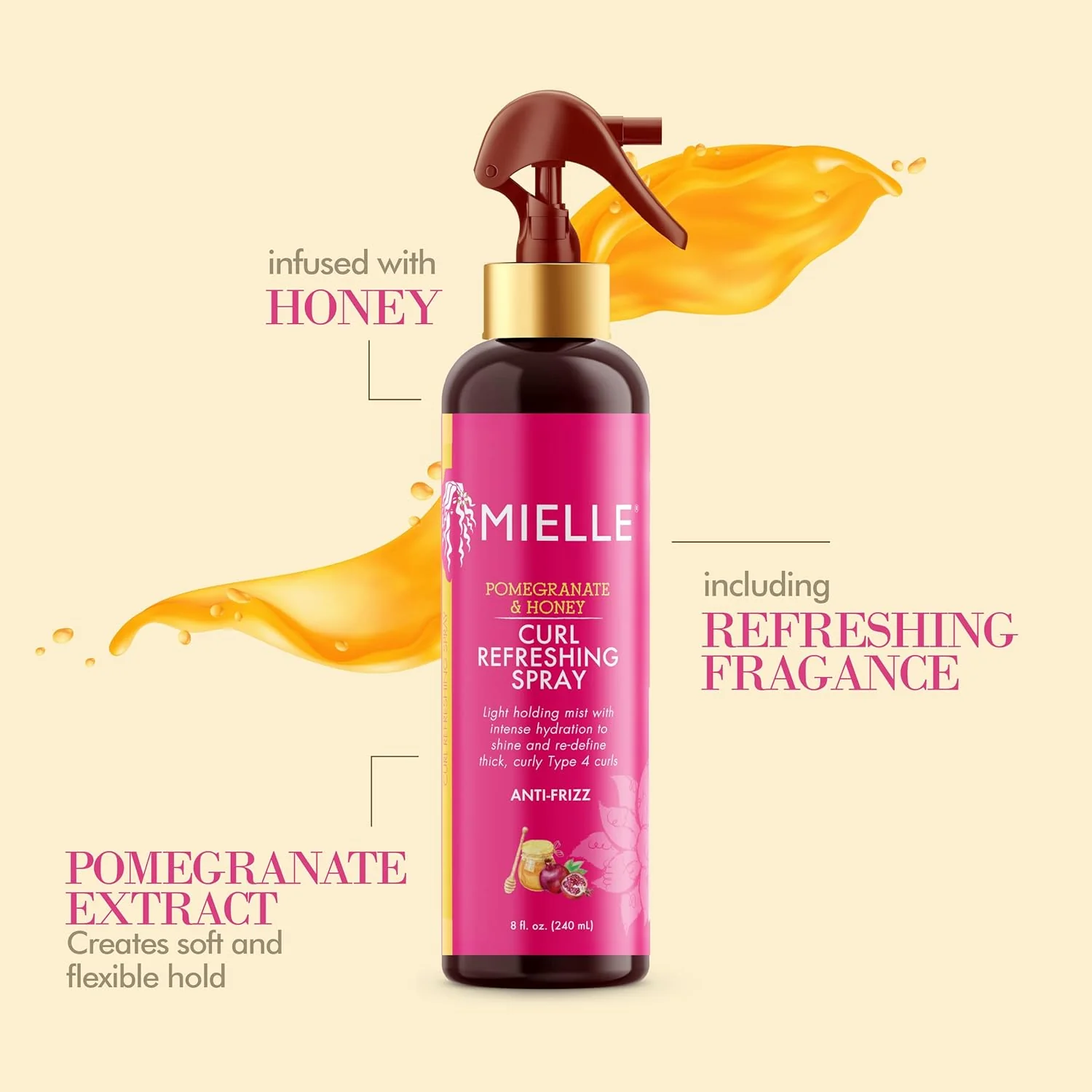 MIELLE POM/HONEY CURL REFRESHING SPRAY 8OZ(MIE00674) - Image 3