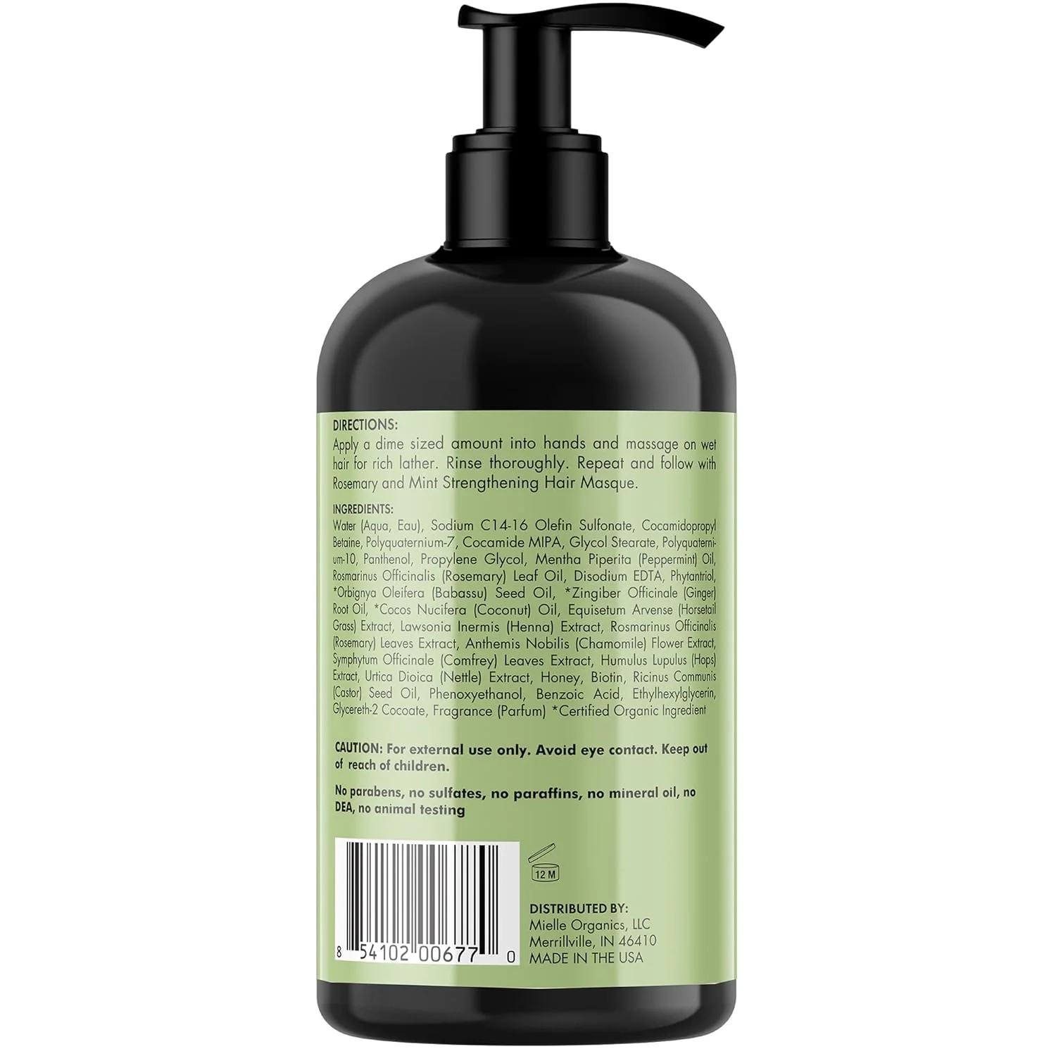 MIELLE ROSE MINT SHAMPOO 12OZ(MIE00677) - Image 2