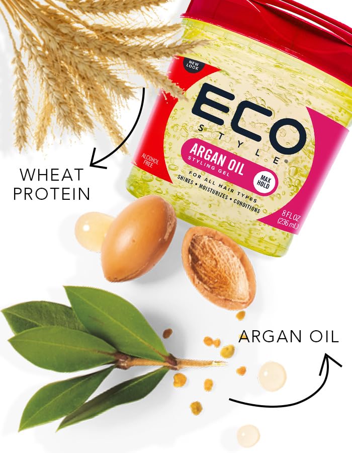 Eco Style Moroccan Argan Oil Styling Gel – 16 oz (NEI114MA) - Image 5