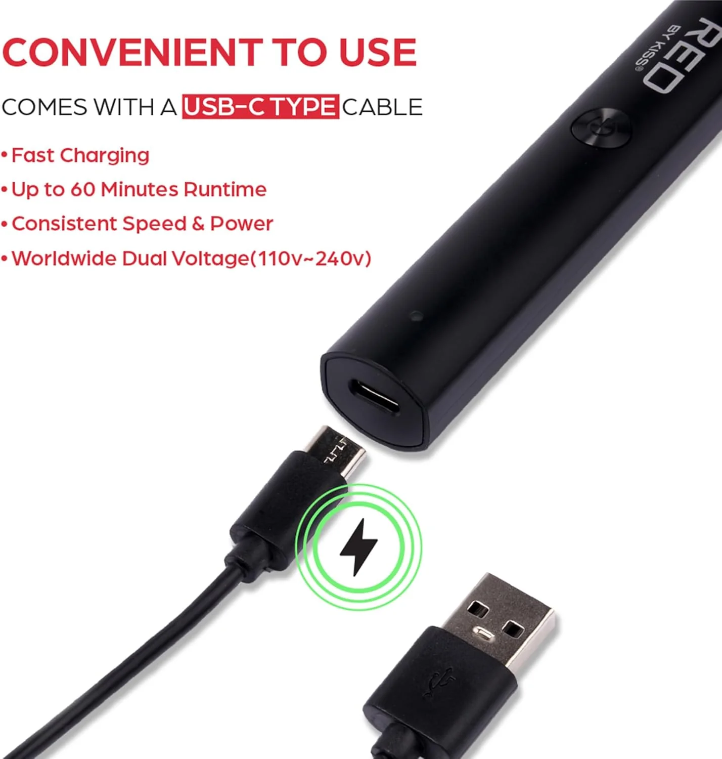 RED Cordless nose hair Trimmer(NHT01) - Image 5