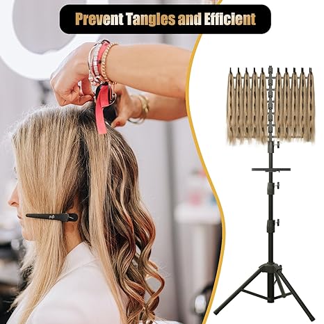 SPOOL HAIR BRAIDING RACK BLACK(PBR-168BK 168) - Image 2