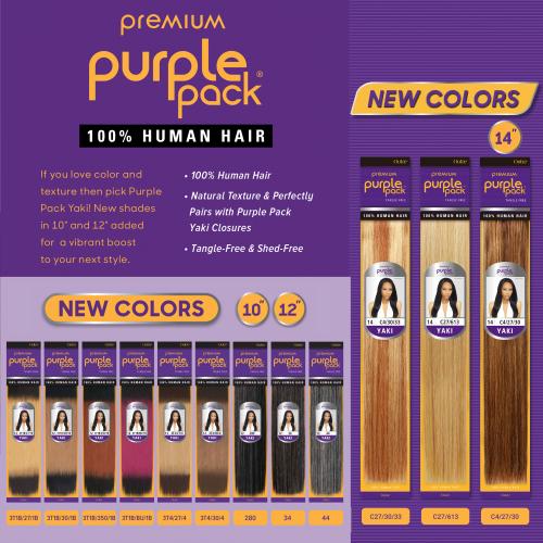 Outre Premium Purple Pack Yaki Human Hair Weave - Image 3