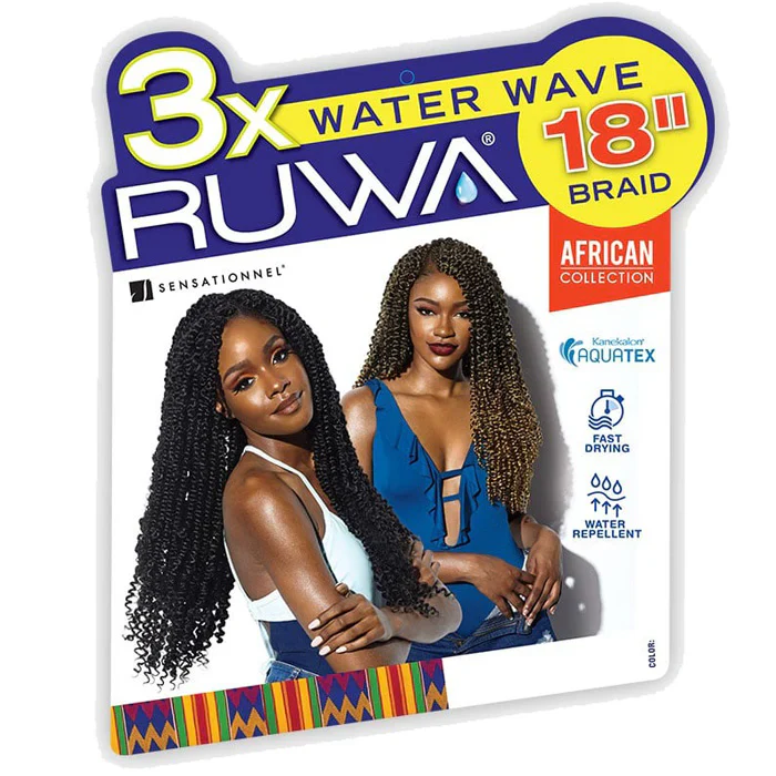 Sensationnel 3X Ruwa Water Wave 18″ Pre-Stretched Synthetic Hair Braid - Image 3